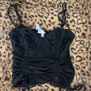Princess Polly Ruched Black Top🖤